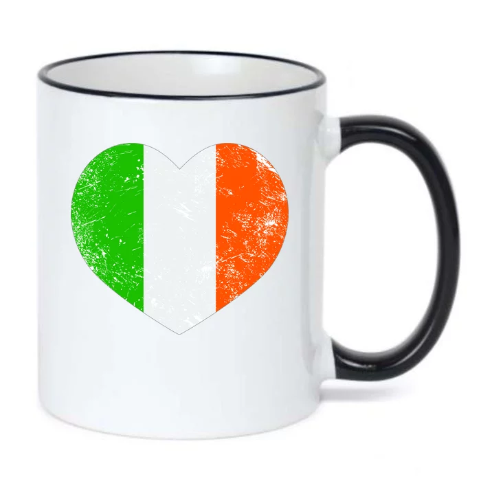 Ireland heart retro flag - St Patricks Day Black Color Changing Mug