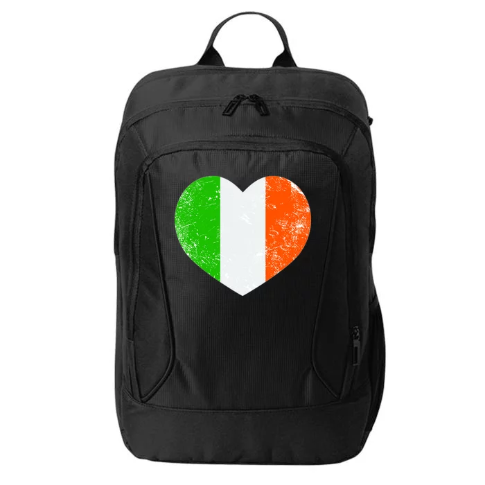 Ireland heart retro flag - St Patricks Day City Backpack