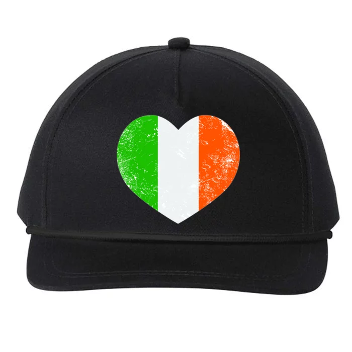 Ireland heart retro flag - St Patricks Day Snapback Five-Panel Rope Hat