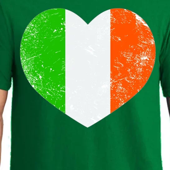 Ireland heart retro flag - St Patricks Day Pajama Set