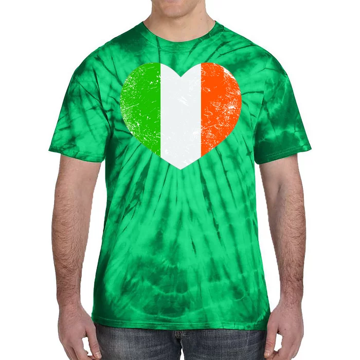 Ireland heart retro flag - St Patricks Day Tie-Dye T-Shirt