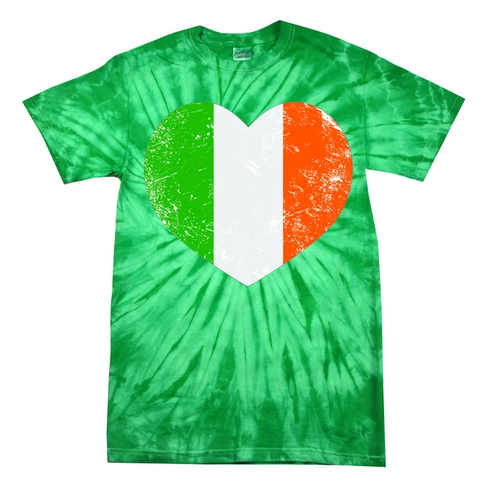 Ireland heart retro flag - St Patricks Day Tie-Dye T-Shirt