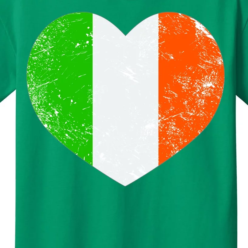 Ireland heart retro flag - St Patricks Day Kids T-Shirt