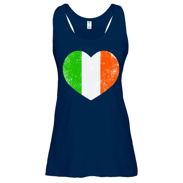 Ireland heart retro flag - St Patricks Day Ladies Essential Flowy Tank