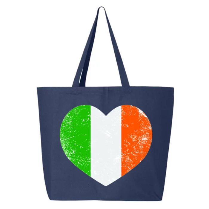 Ireland heart retro flag - St Patricks Day 25L Jumbo Tote