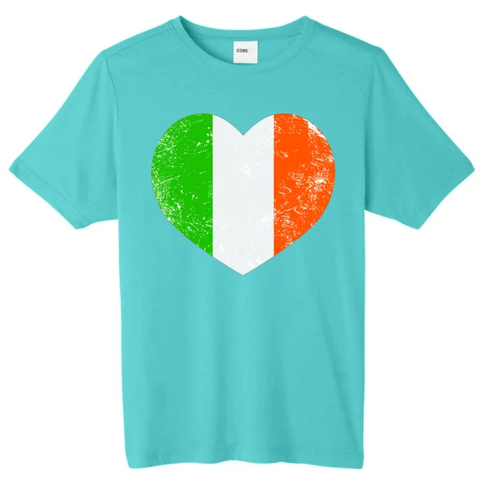 Ireland heart retro flag - St Patricks Day ChromaSoft Performance T-Shirt