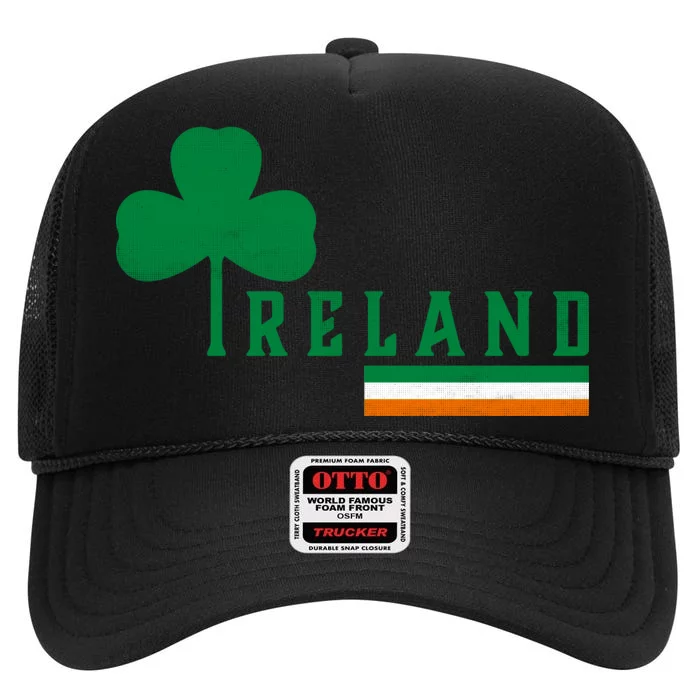 Ireland Irish Clover High Crown Mesh Trucker Hat