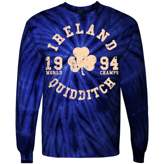 Ireland Quidditch 1994 World Champs Irish St. Patrick's Day Tie-Dye Long Sleeve Shirt