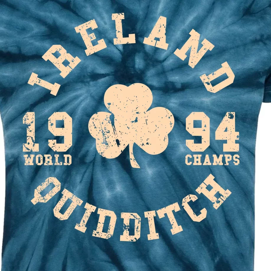 Ireland Quidditch 1994 World Champs Irish St. Patrick's Day Kids Tie-Dye T-Shirt