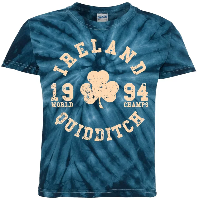 Ireland Quidditch 1994 World Champs Irish St. Patrick's Day Kids Tie-Dye T-Shirt