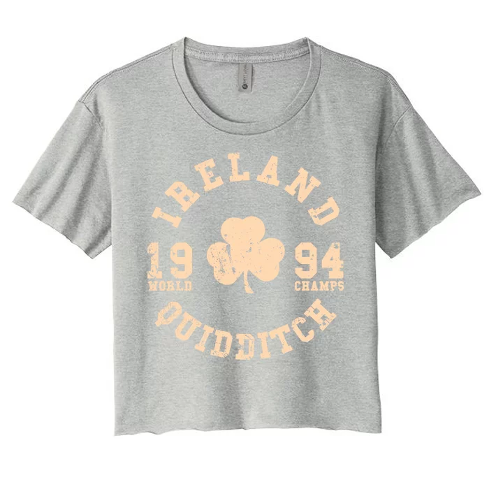 Ireland Quidditch 1994 World Champs Irish St. Patrick's Day Women's Crop Top Tee