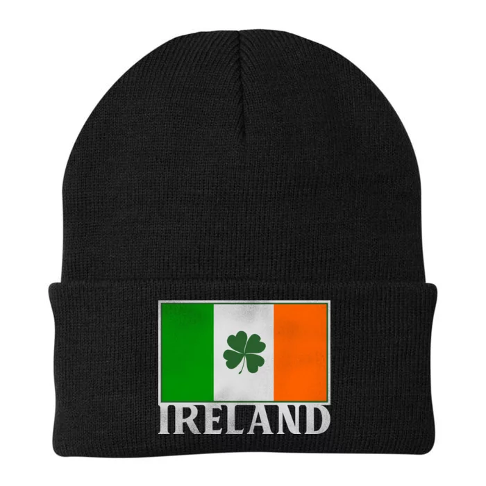 Ireland Shamrock Vintage Flag Knit Cap Winter Beanie