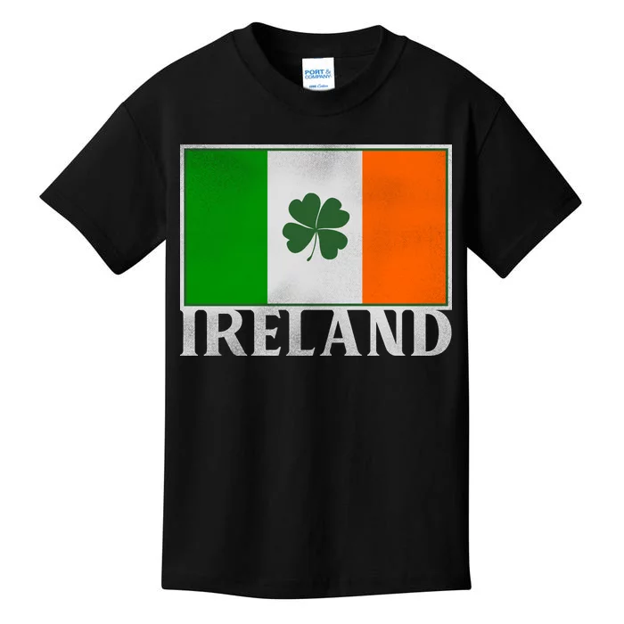 Ireland Shamrock Vintage Flag Kids T-Shirt