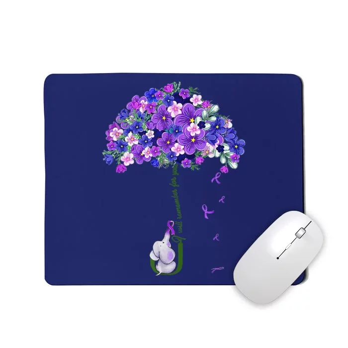 ILl Remember For You Purple Elephant AlzheimerS Awareness Cute Mousepad