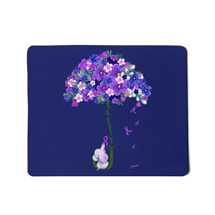 ILl Remember For You Purple Elephant AlzheimerS Awareness Cute Mousepad