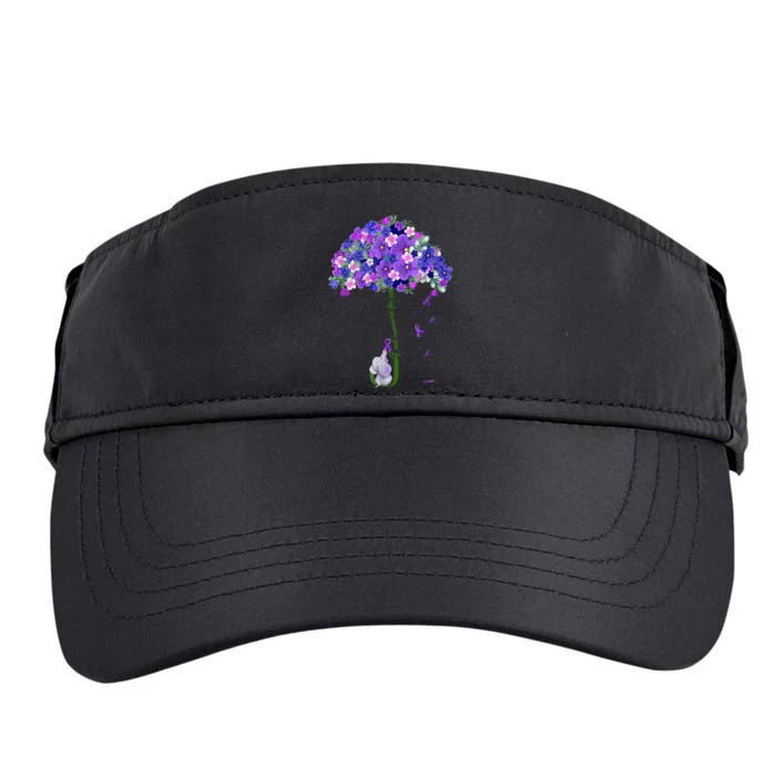 ILl Remember For You Purple Elephant AlzheimerS Awareness Adult Drive Performance Visor