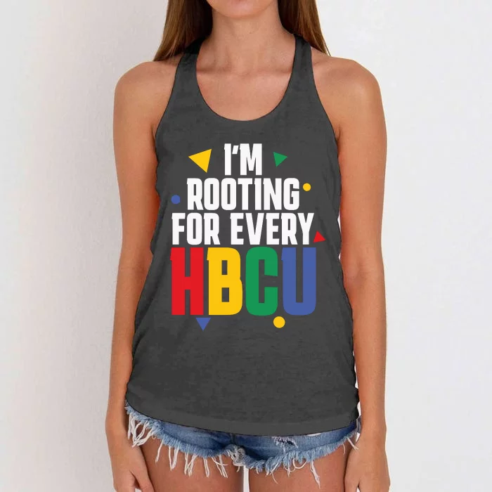 IM Rooting For Every Hbcu African American Women's Knotted Racerback Tank