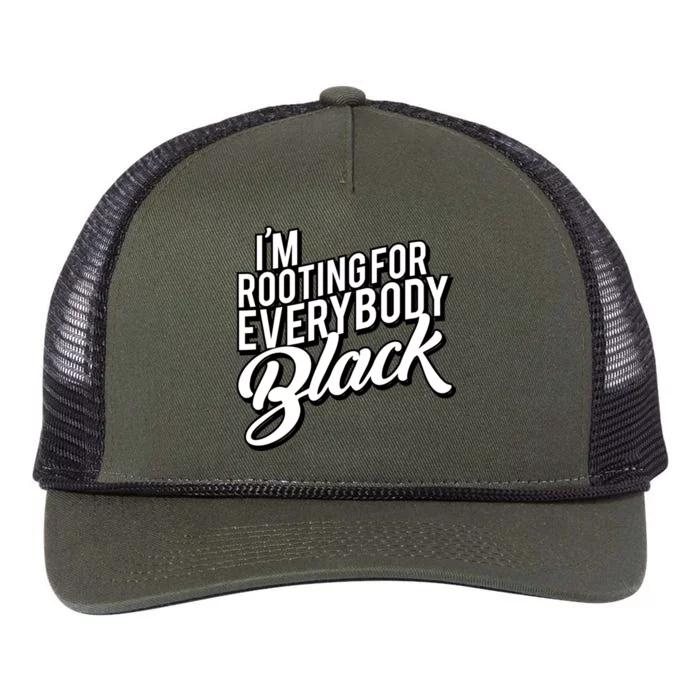 I'm Rooting For Everybody Black Funny Gift Retro Rope Trucker Hat Cap