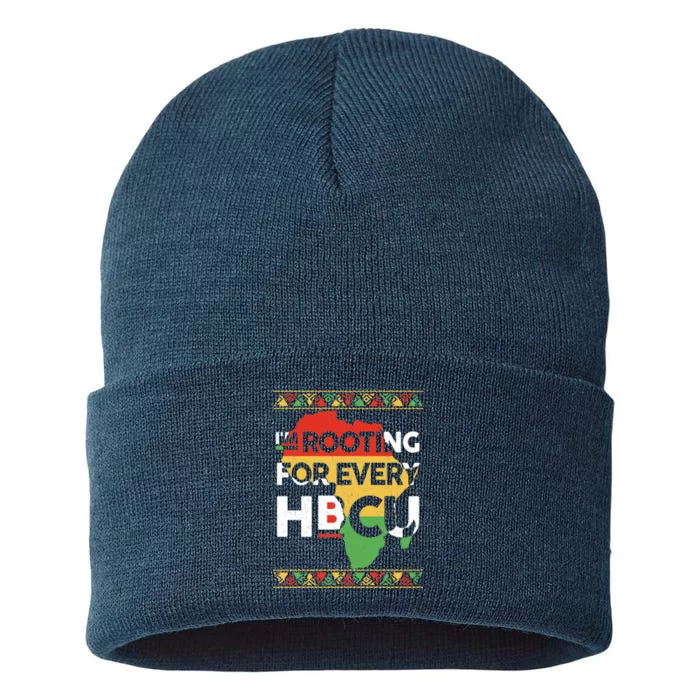 I'm Rooting For Every HBCU Graduation Costume Girl Sustainable Knit Beanie