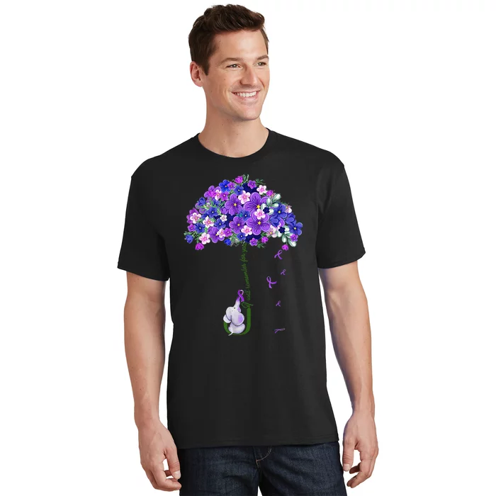 ILl Remember For You Purple Elephant AlzheimerS T-Shirt