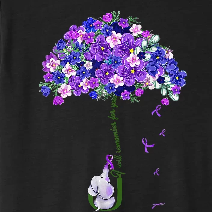 ILl Remember For You Purple Elephant AlzheimerS ChromaSoft Performance T-Shirt