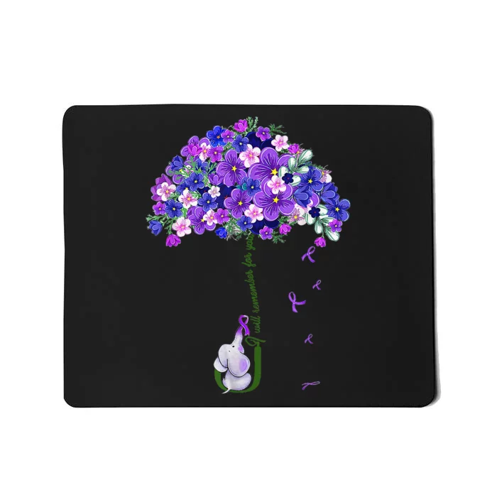 ILl Remember For You Purple Elephant AlzheimerS Mousepad