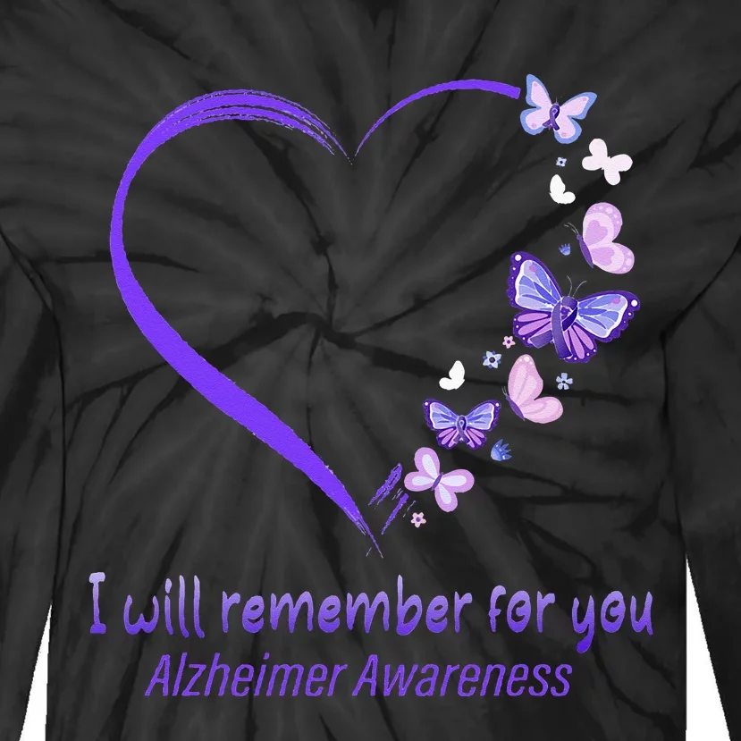 I’ll Remember For You Alzheimer Awareness Apparel Tie-Dye Long Sleeve Shirt