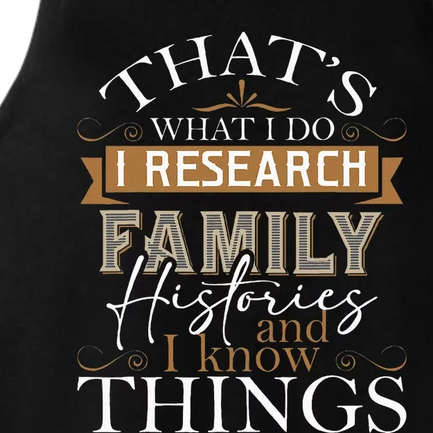 I Research Family Histories Genealogy Genealogist Ancestry Ladies Tri-Blend Wicking Tank