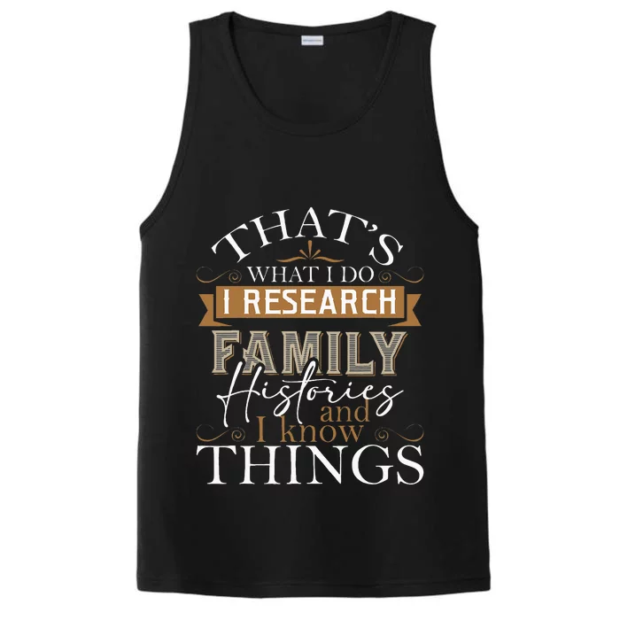 I Research Family Histories Genealogy Genealogist Ancestry Performance Tank