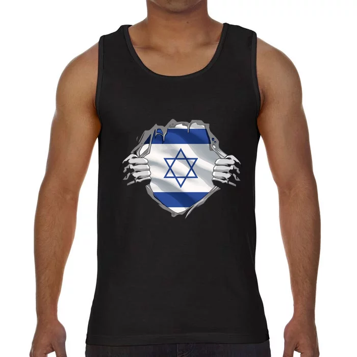 Israel Roots Flag Patriotic Israeli Heritage Patriot Day Comfort Colors® Tank Top