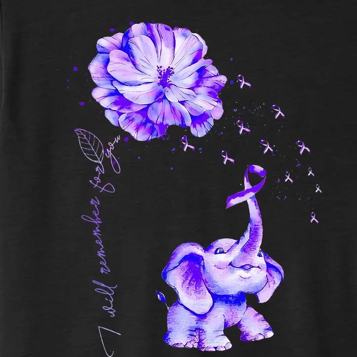 ILl Remember For You Purple Elephant AlzheimerS Awareness ChromaSoft Performance T-Shirt