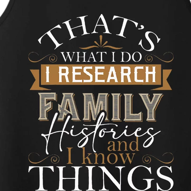 I Research Family Histories Genealogy Genealogist Ancestry Performance Tank