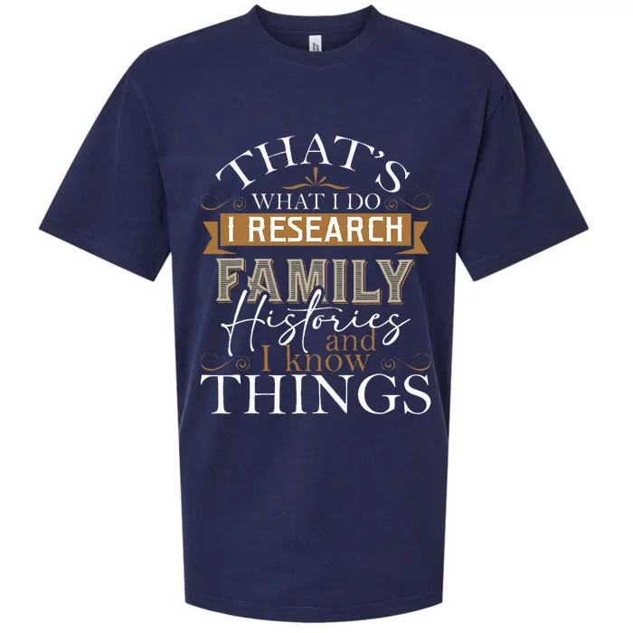 I Research Family Histories Genealogy Genealogist Ancestry Sueded Cloud Jersey T-Shirt