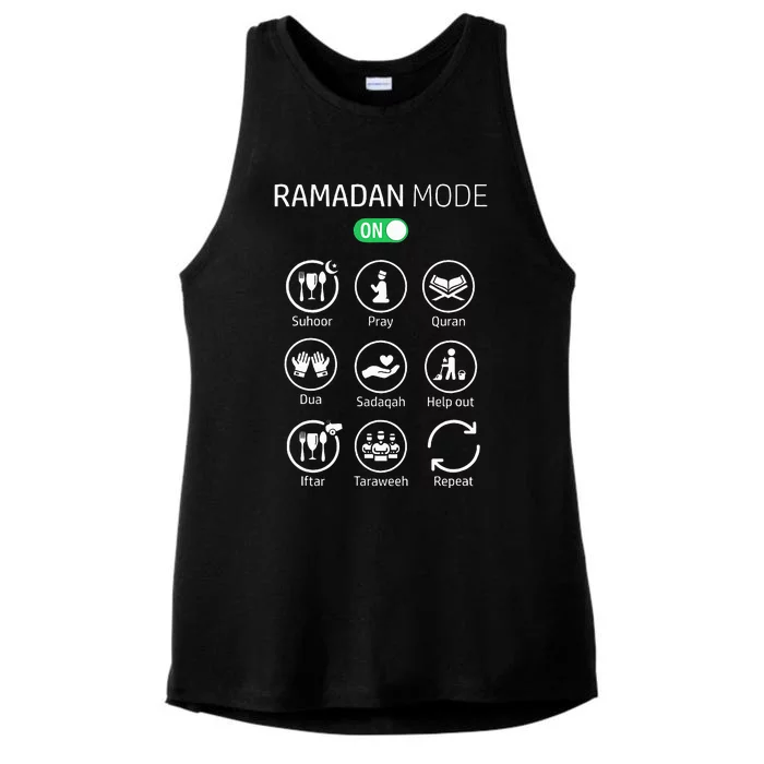 Islamic Ramadan Fasting Mode On Ladies Tri-Blend Wicking Tank