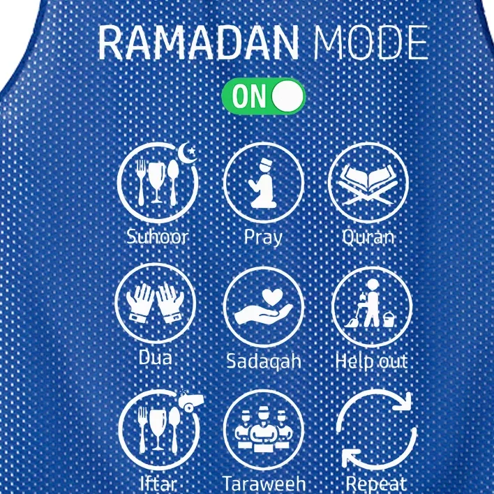 Islamic Ramadan Fasting Mode On Mesh Reversible Basketball Jersey Tank