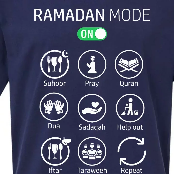 Islamic Ramadan Fasting Mode On Sueded Cloud Jersey T-Shirt