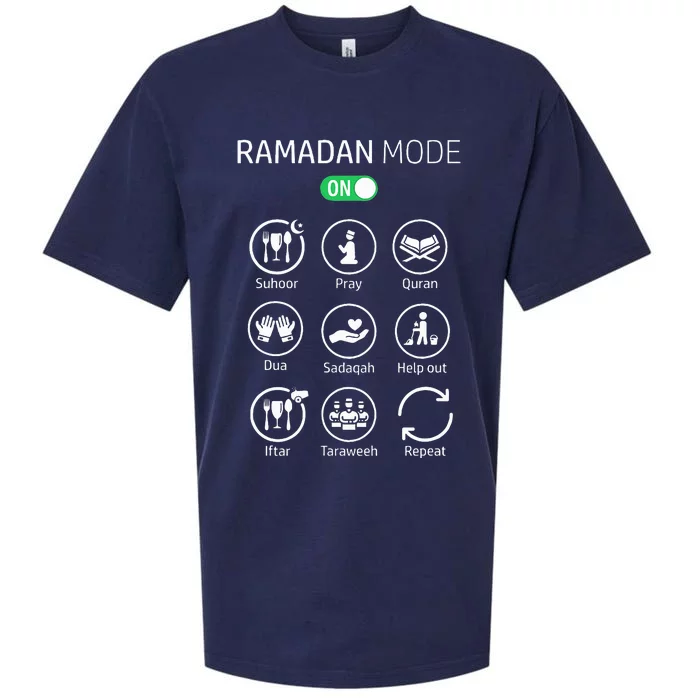 Islamic Ramadan Fasting Mode On Sueded Cloud Jersey T-Shirt