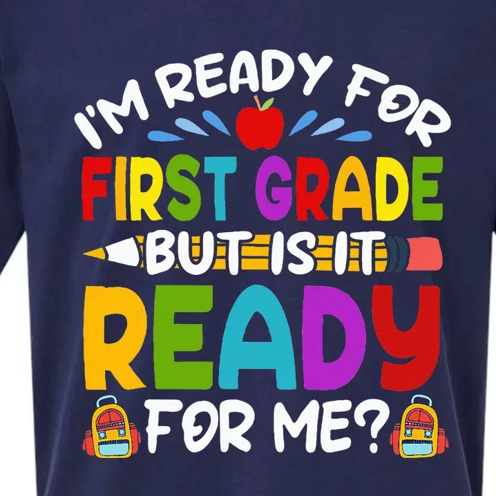 Im Ready For First Grade Back To School 1st Grade Sueded Cloud Jersey T-Shirt