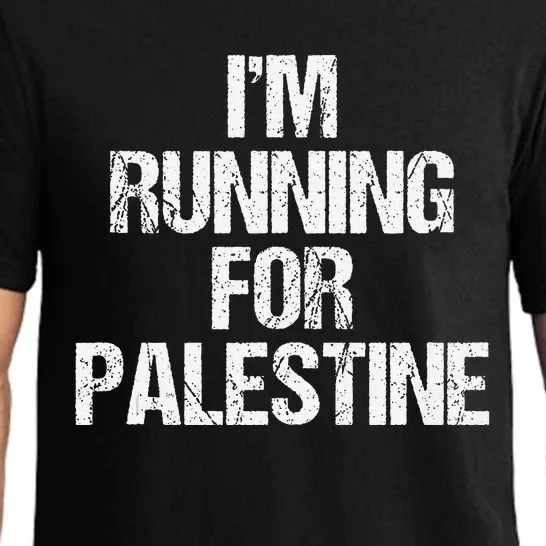 IM Running For Palestine White Letters Pajama Set