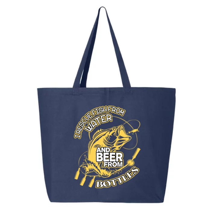 I Rescue Fish From Water And Beer From Bottles Funny Gift 25L Jumbo Tote