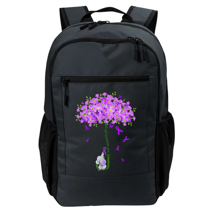 ILl Remember For You Purple Elephant AlzheimerS Awareness Daily Commute Backpack