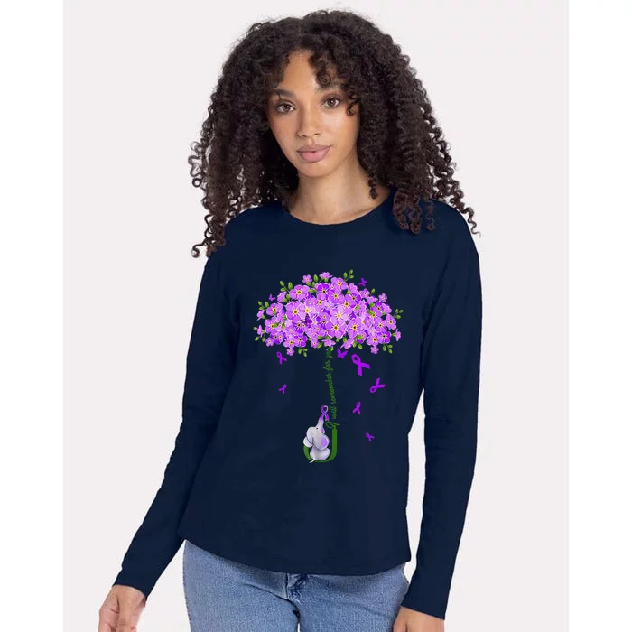 ILl Remember For You Purple Elephant AlzheimerS Awareness Womens Cotton Relaxed Long Sleeve T-Shirt