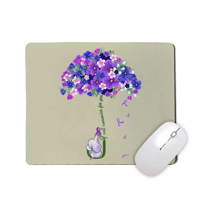 ILl Remember For You Purple Elephant AlzheimerS Awareness Mousepad