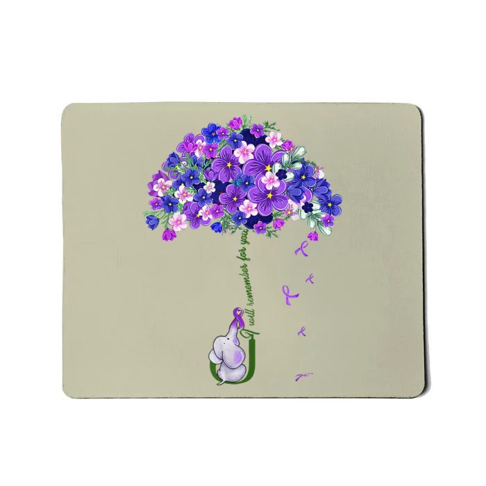 ILl Remember For You Purple Elephant AlzheimerS Awareness Mousepad