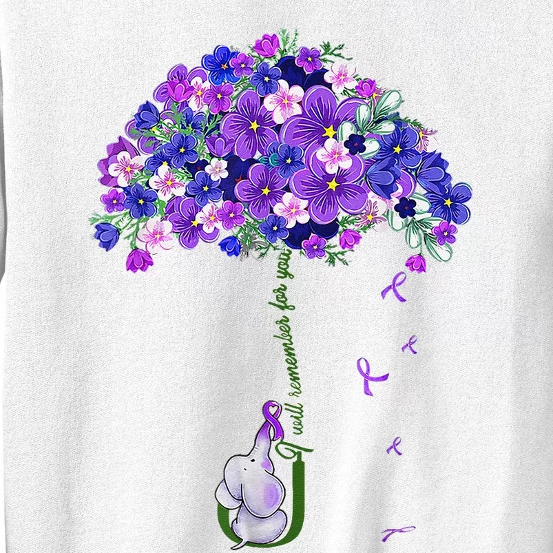 ILl Remember For You Purple Elephant AlzheimerS Awareness Sweatshirt