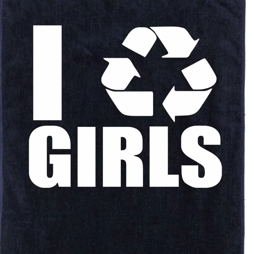 I Recycle Girls Funny Platinum Collection Golf Towel