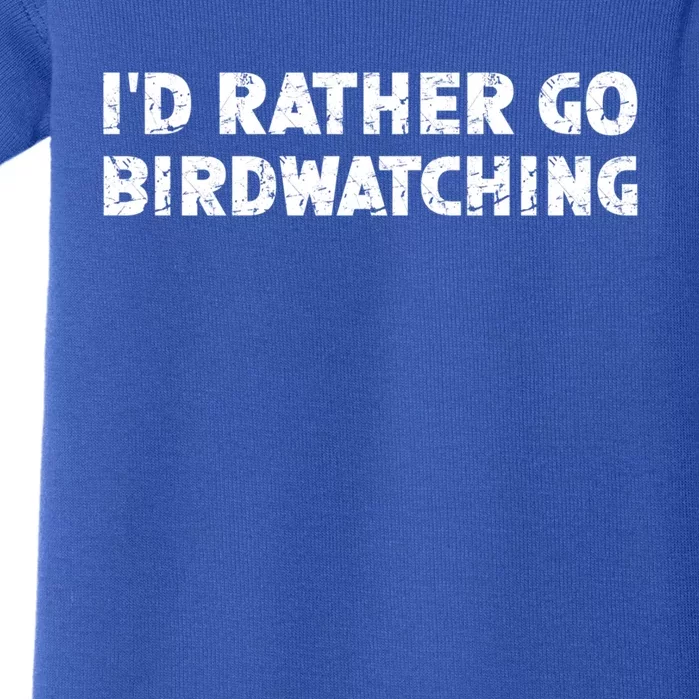 ID Rather Go Birdwatching Gift Baby Bodysuit