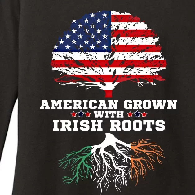 Ireland Roots Gift American Grown Irish Roots Ireland Cute Gift Womens CVC Long Sleeve Shirt