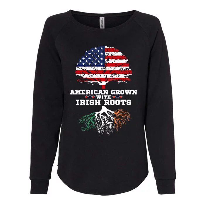 Ireland Roots Gift American Grown Irish Roots Ireland Cute Gift Womens California Wash Sweatshirt