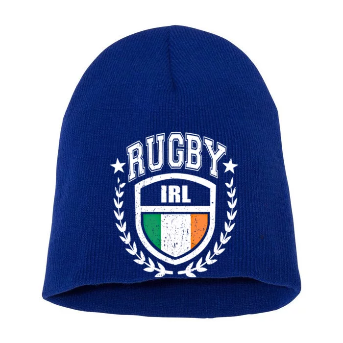 Ireland Rugby Gear Irish Flag Vintage Sport Gift Short Acrylic Beanie